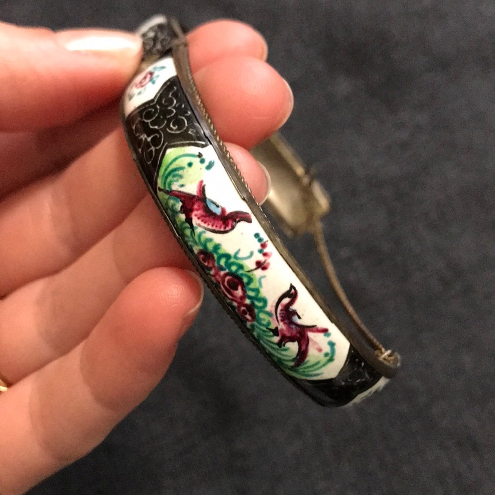 Vintage hand painted bracelet